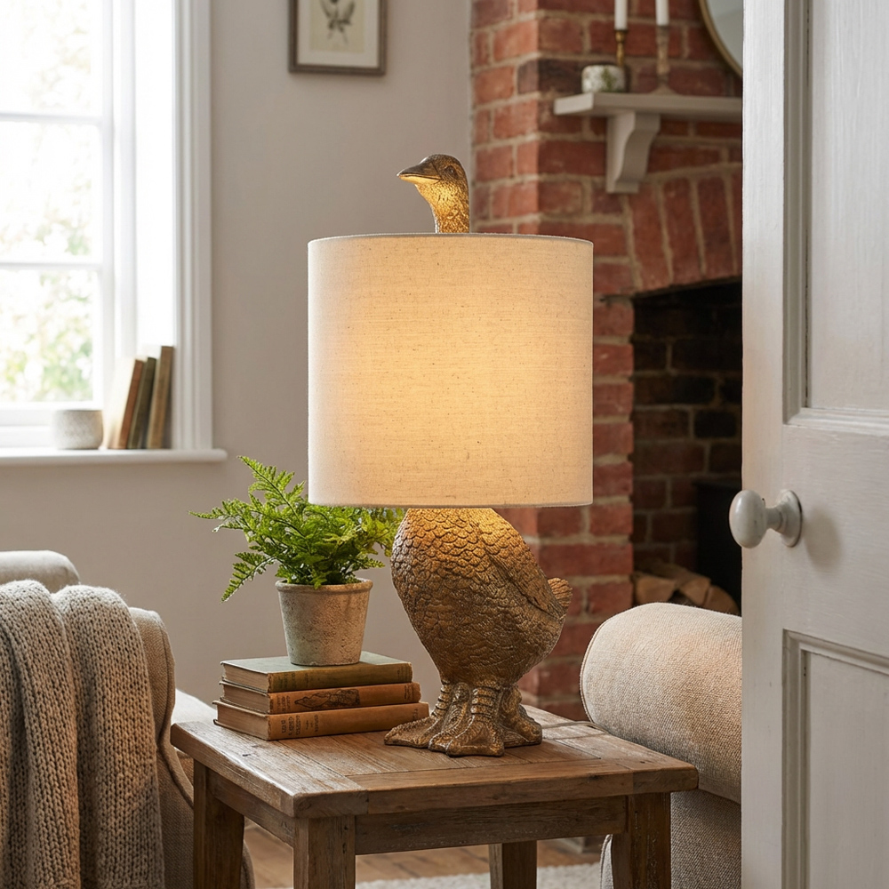 Goose Table Lamp - Gold Image 2