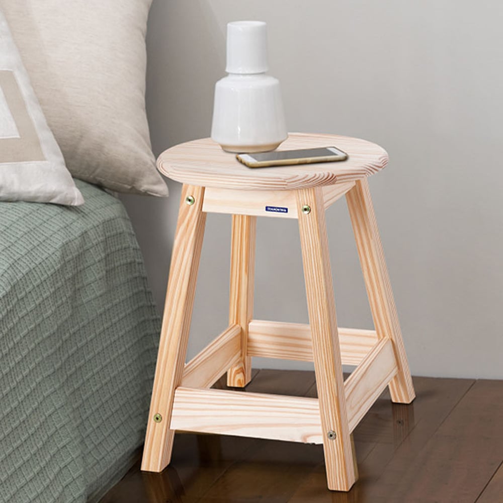 Tramontina Natural Wood Stool Image 1