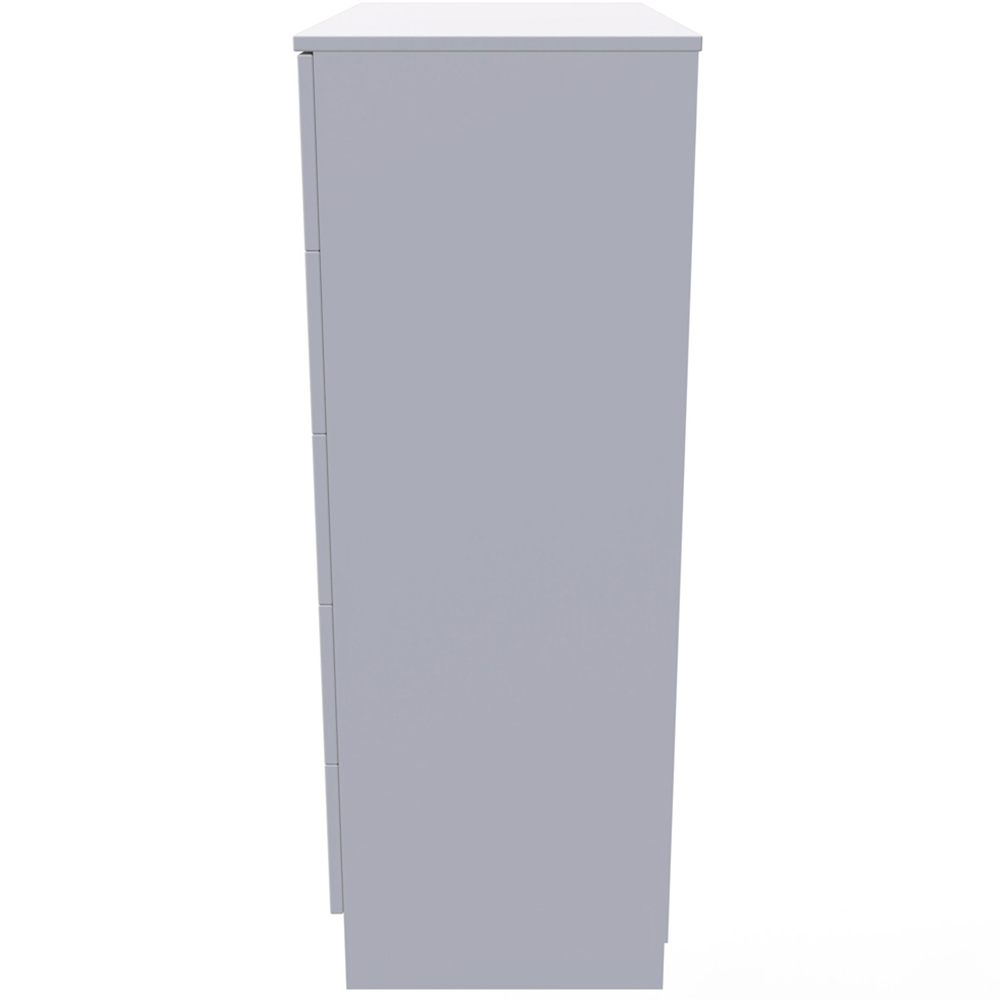 Crowndale Devon 5 Drawer Matt Grey Chest of Drawers Ready Assembled Image 3