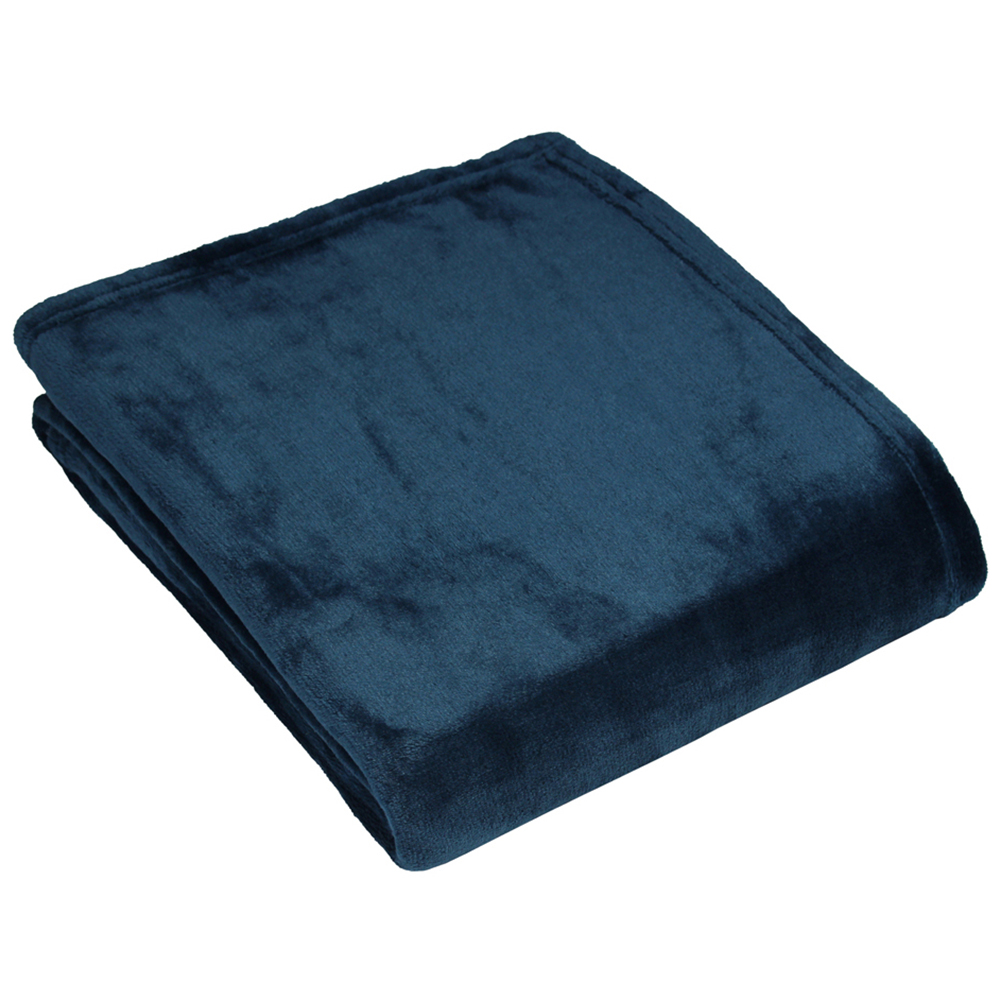 furn. Harlow Midnight Fleece Throw 140 x 180cm Image 1