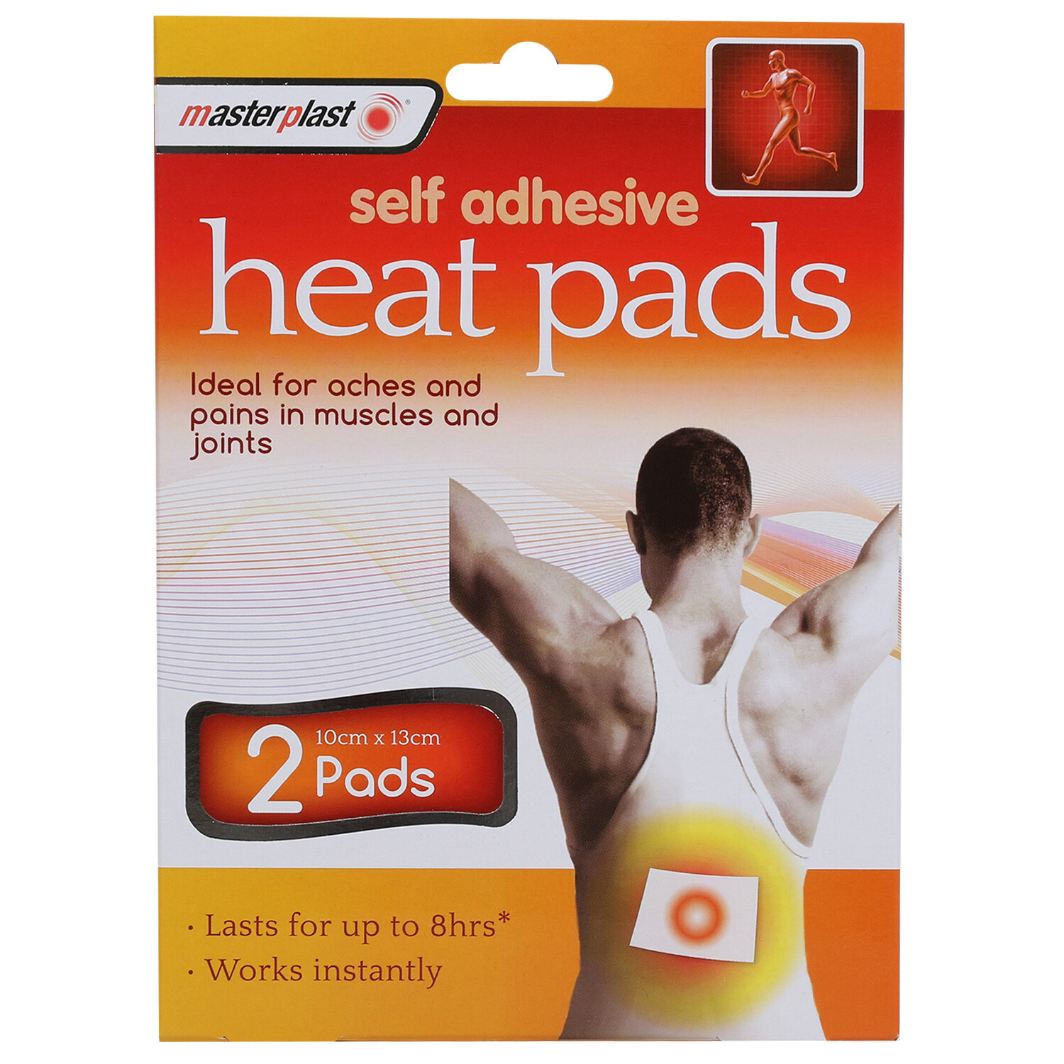 Pack of 2 Self Adhesive Heat Pads - Red Image 1