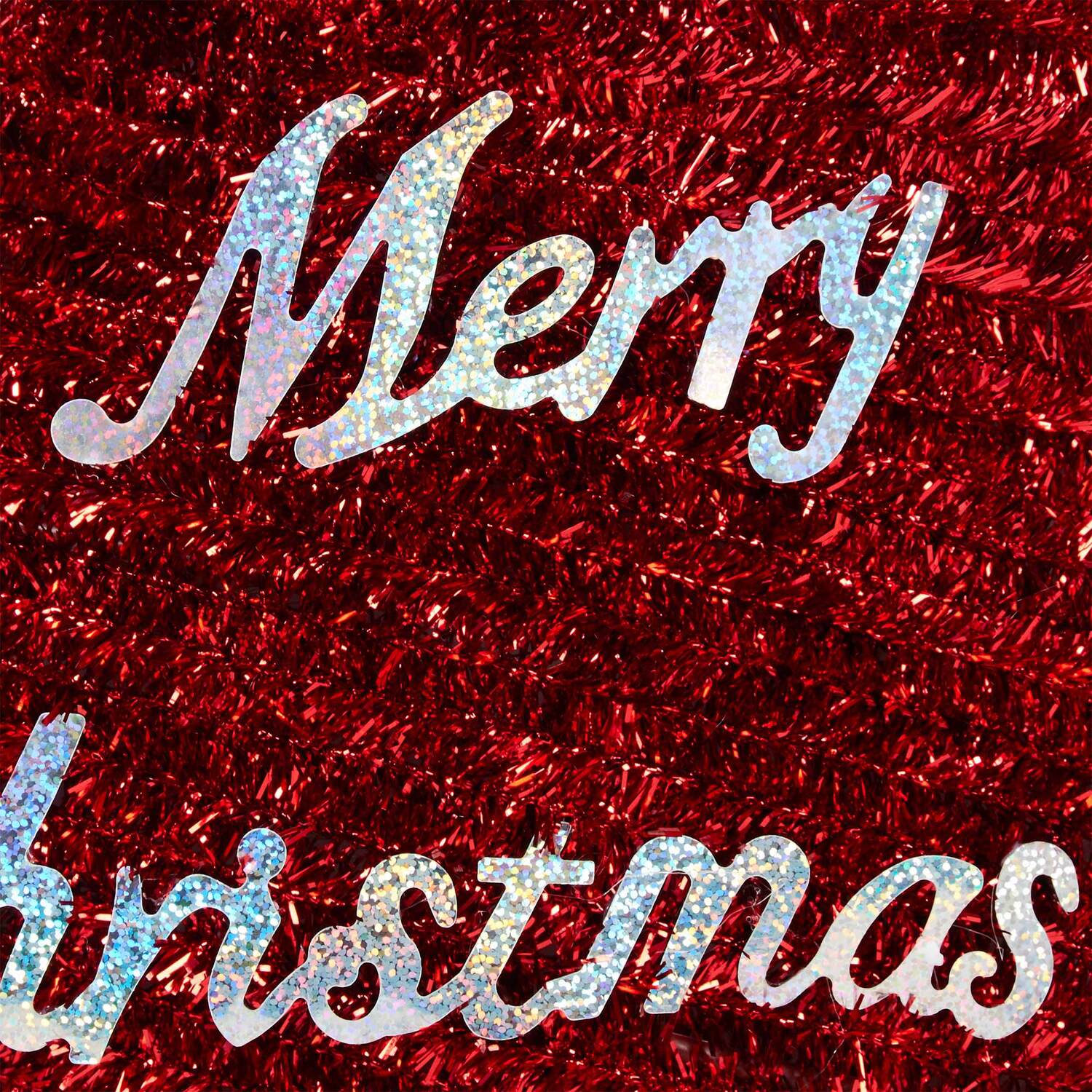 Merry Christmas Tinsel Hat - Red Image 3