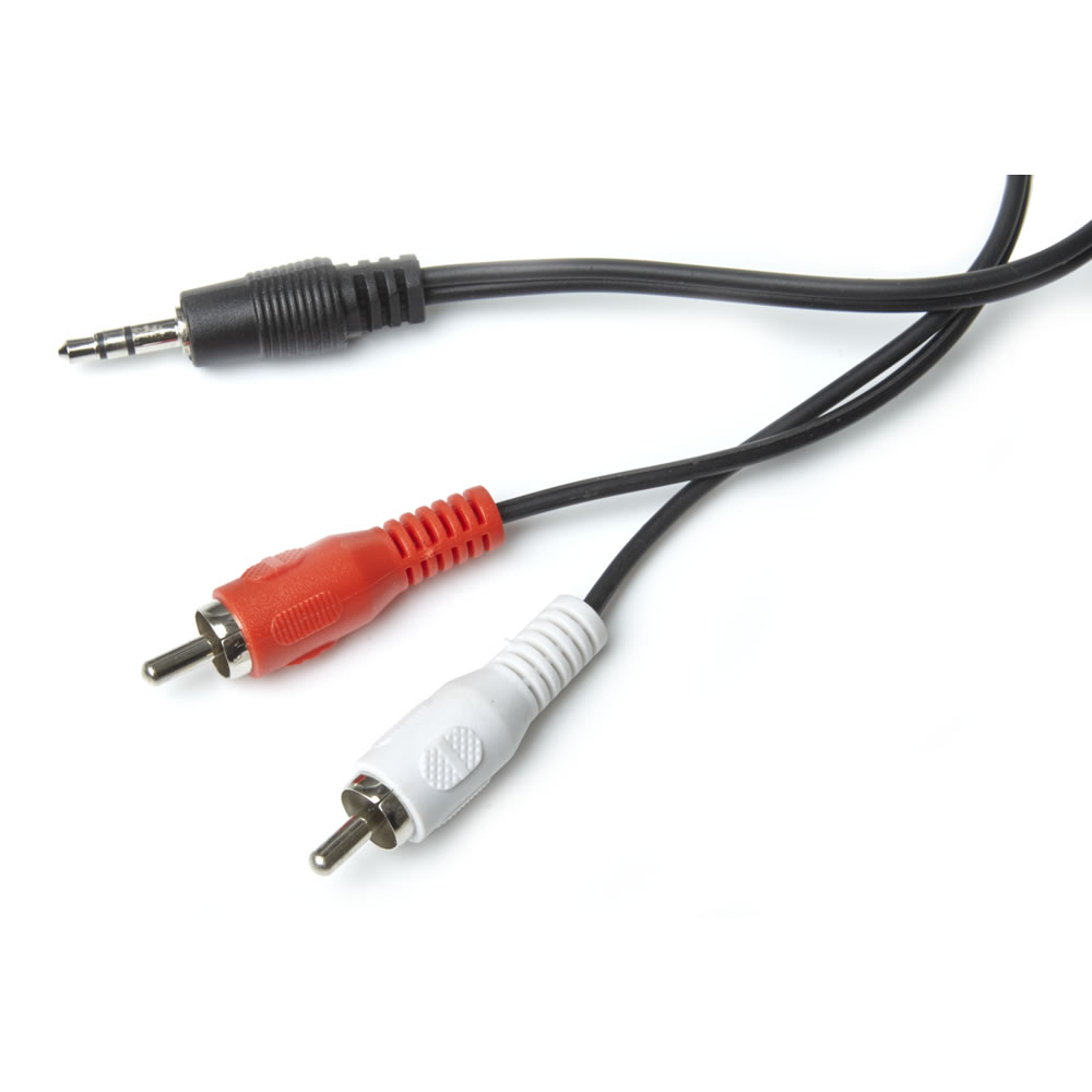 Wilko 1.5m 3.5mm Stereo To 2 Phono Cable Image 1
