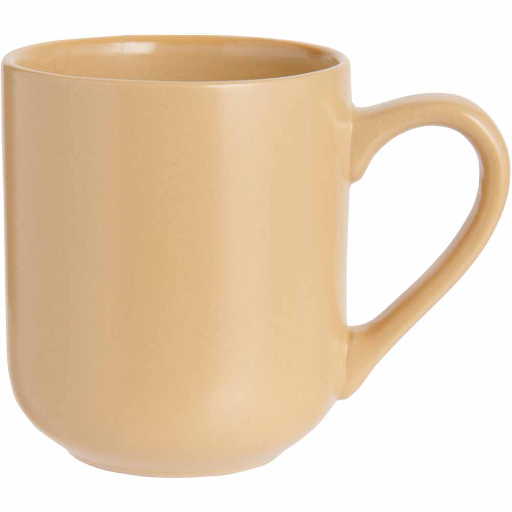 Wilko Yellow Coupe Mug Image 1