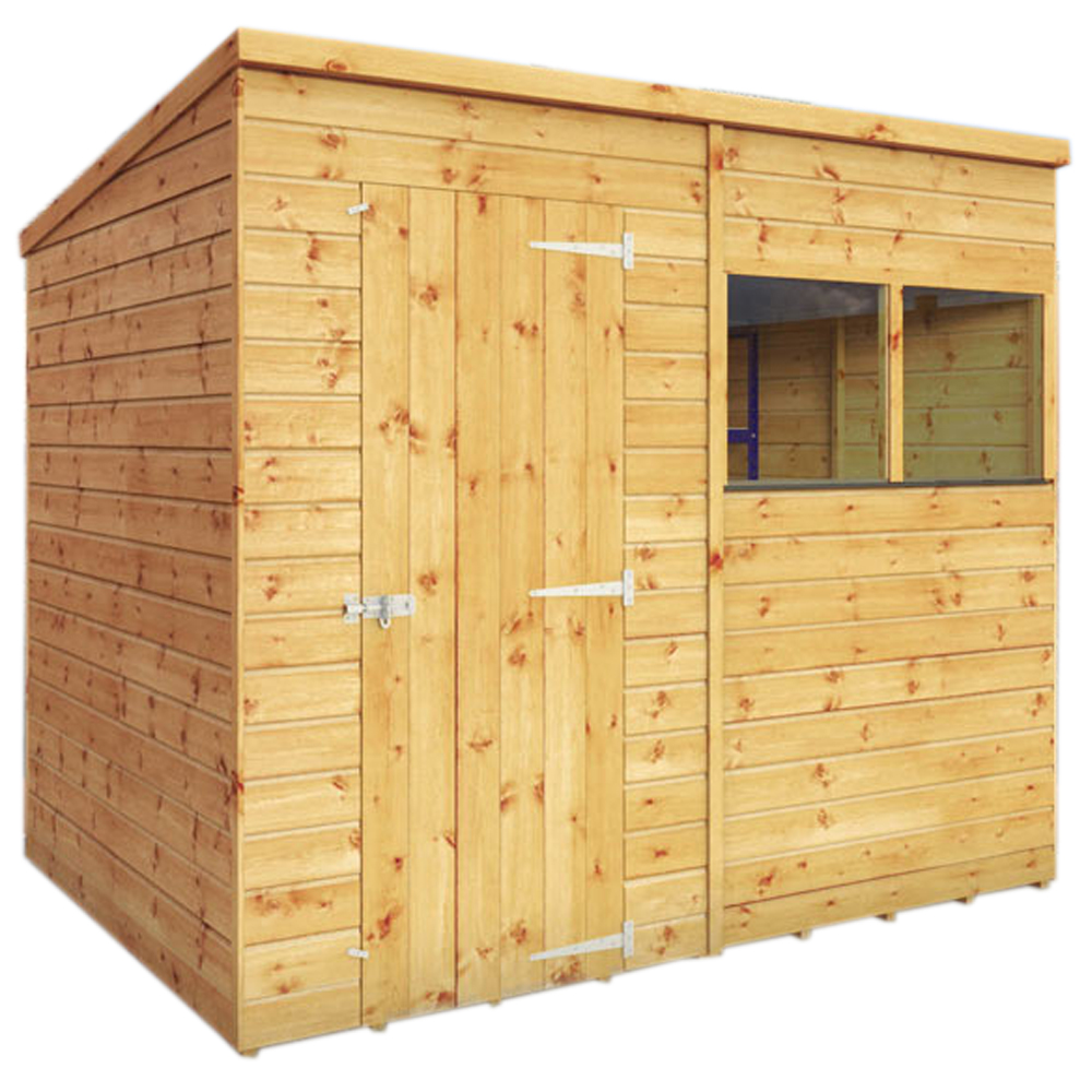 Mercia 8 x 6ft Shiplap Pent Wooden Shed Image 1