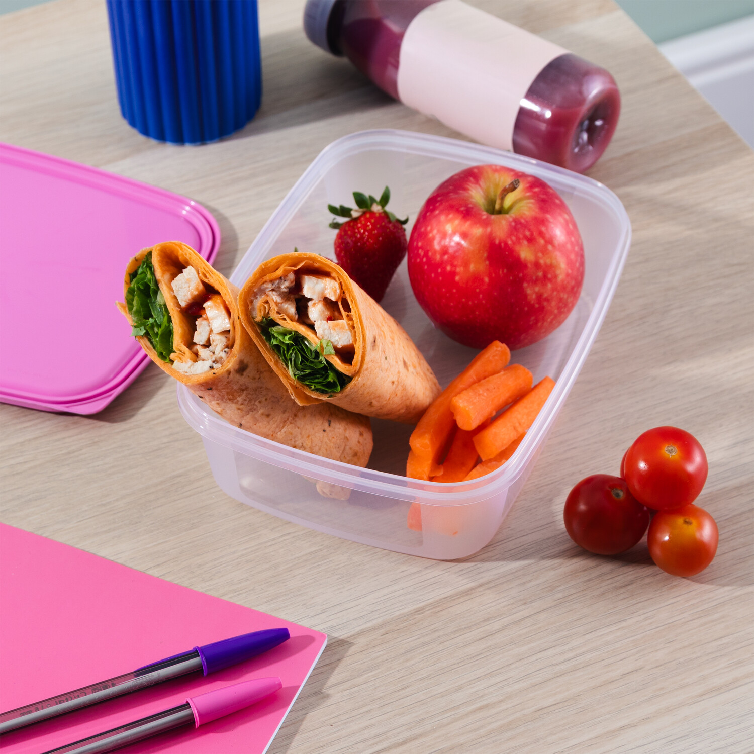 Pack of 4 Wham Food Boxes Pink Image 8