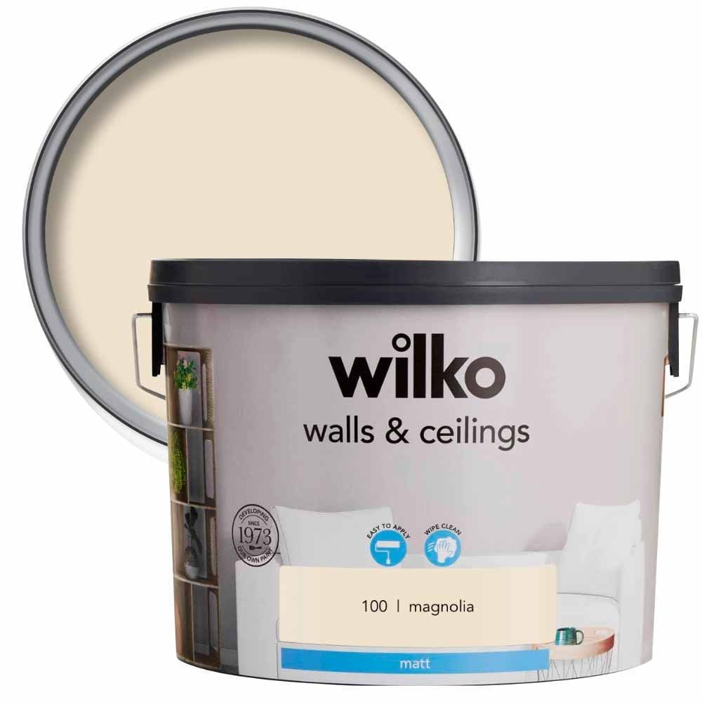 Wilko Walls & Ceilings Magnolia Matt Emulsion Paint 7.5L Image 1