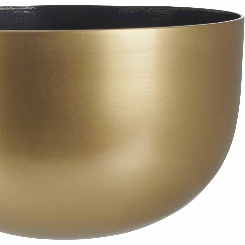 Wilko Black/Gold Large Metal Bowl Image 3