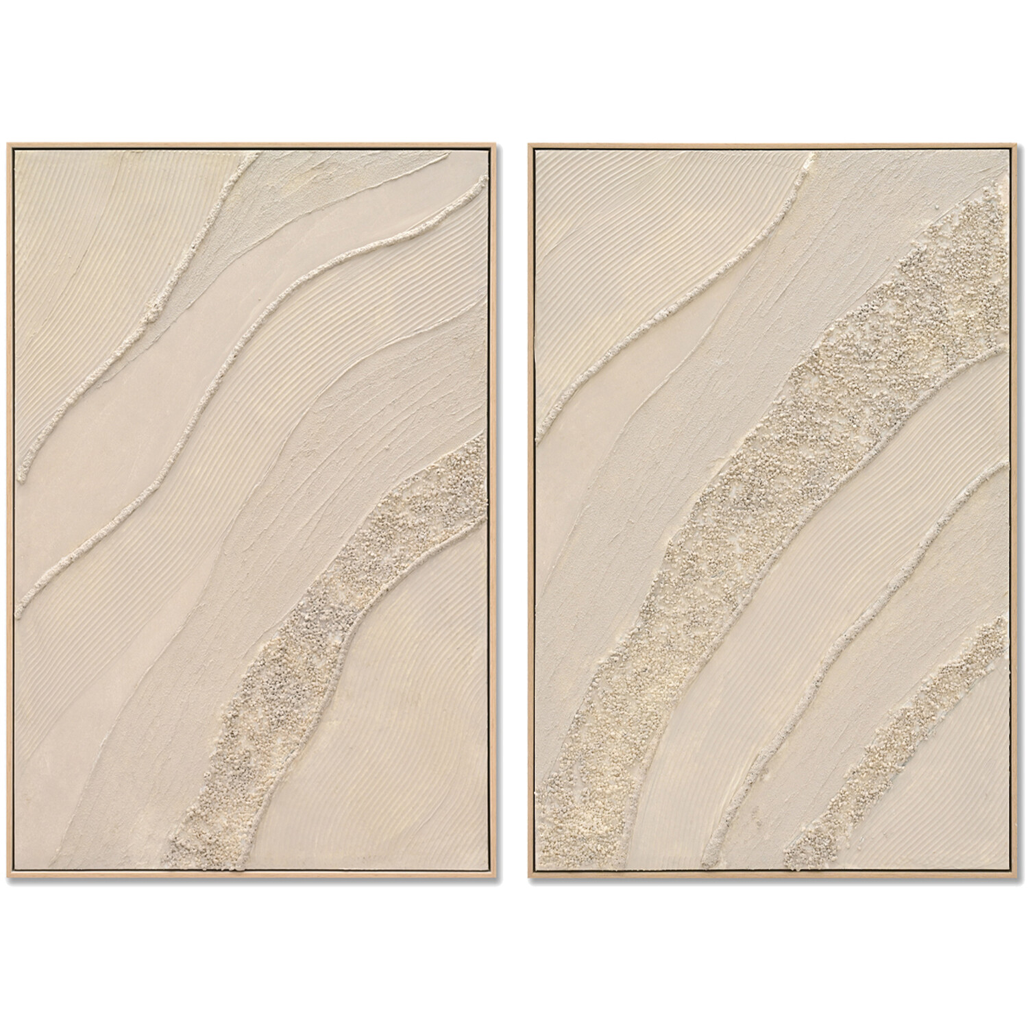 Textured Abstract Canvas Taupe Image 1