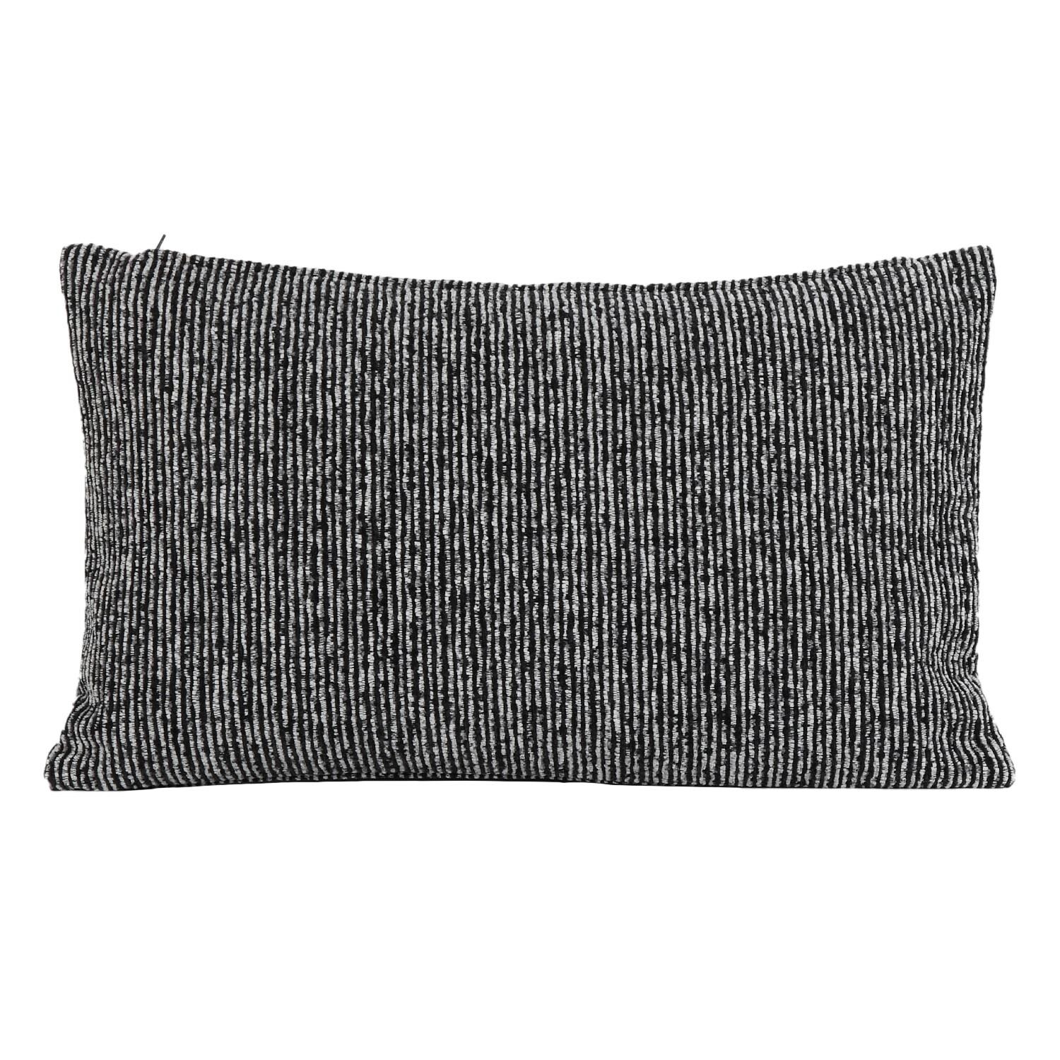 Divante Reagan Black Chenille Cushion 30 x 50cm Image