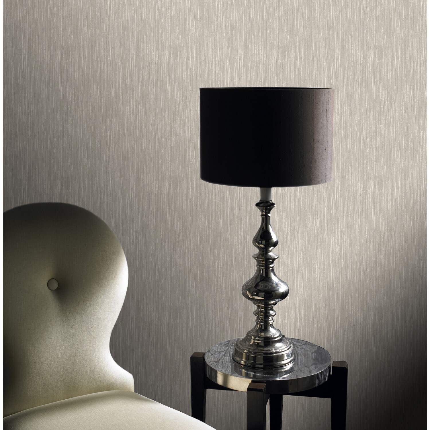 Grandeco Glitz Wallpaper - Taupe Image 2