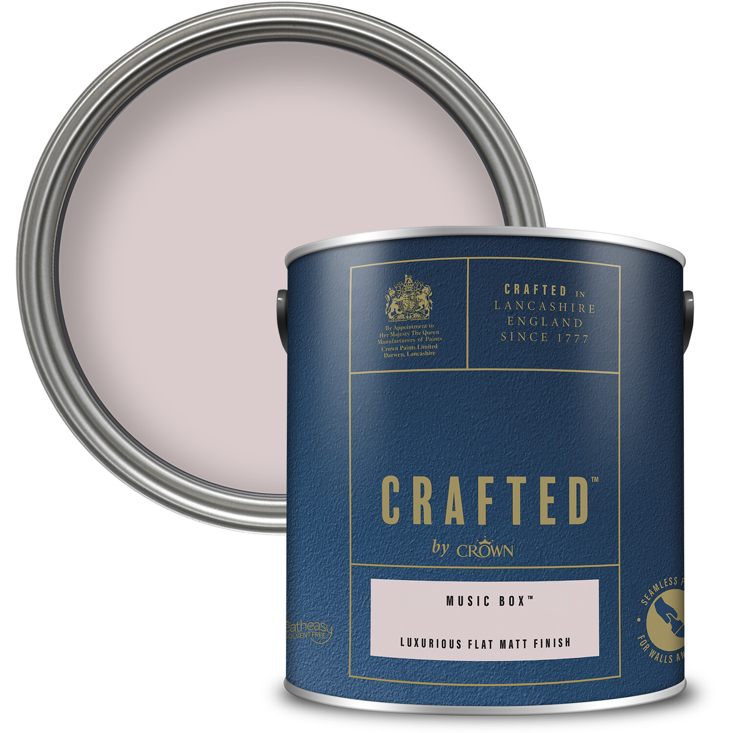 Crown Crafted Walls & Wood Music Box Luxurious Flat Matt Paint 2.5L Image 1