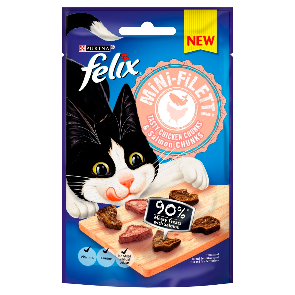Felix Mini Filetti Chicken & Salmon Cat Treats 30g Image 1