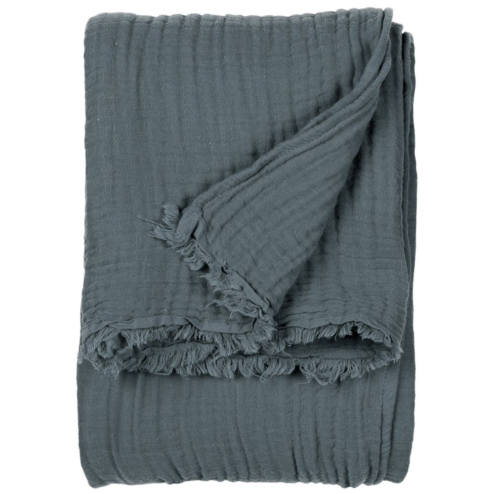 Yard Lark Dusk Muslin Cotton Throw 130 x 180cm Image 1