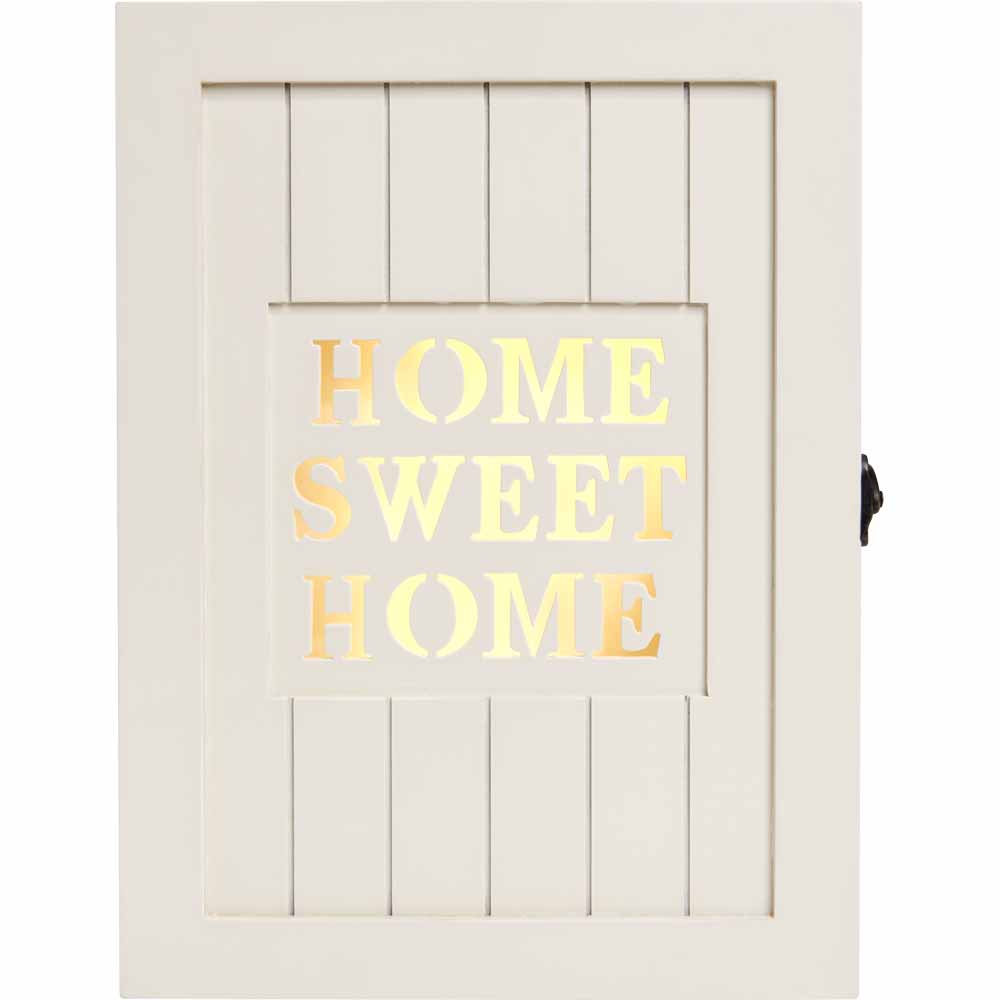 Wilko Light Up 'Home Sweet Home' Key Holder Box Image 2
