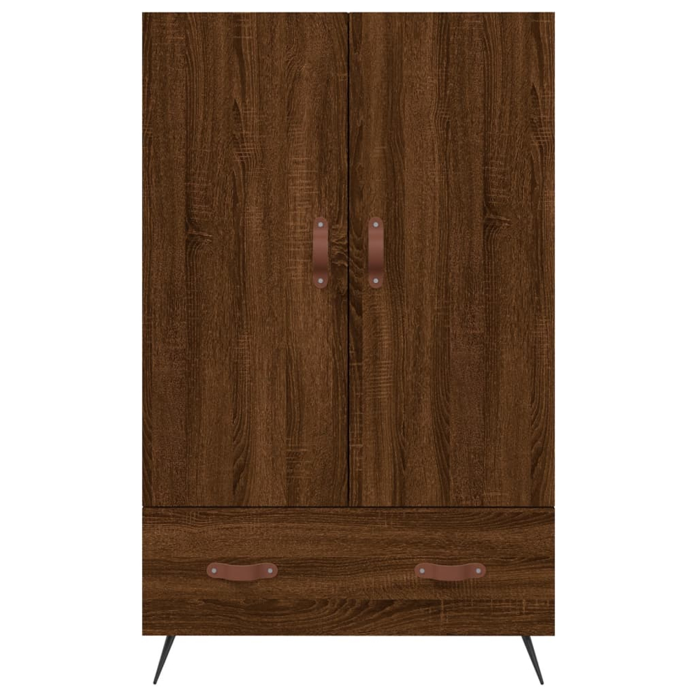 vidaXL 2 Door Single Drawer Brown Oak Highboard Image 6