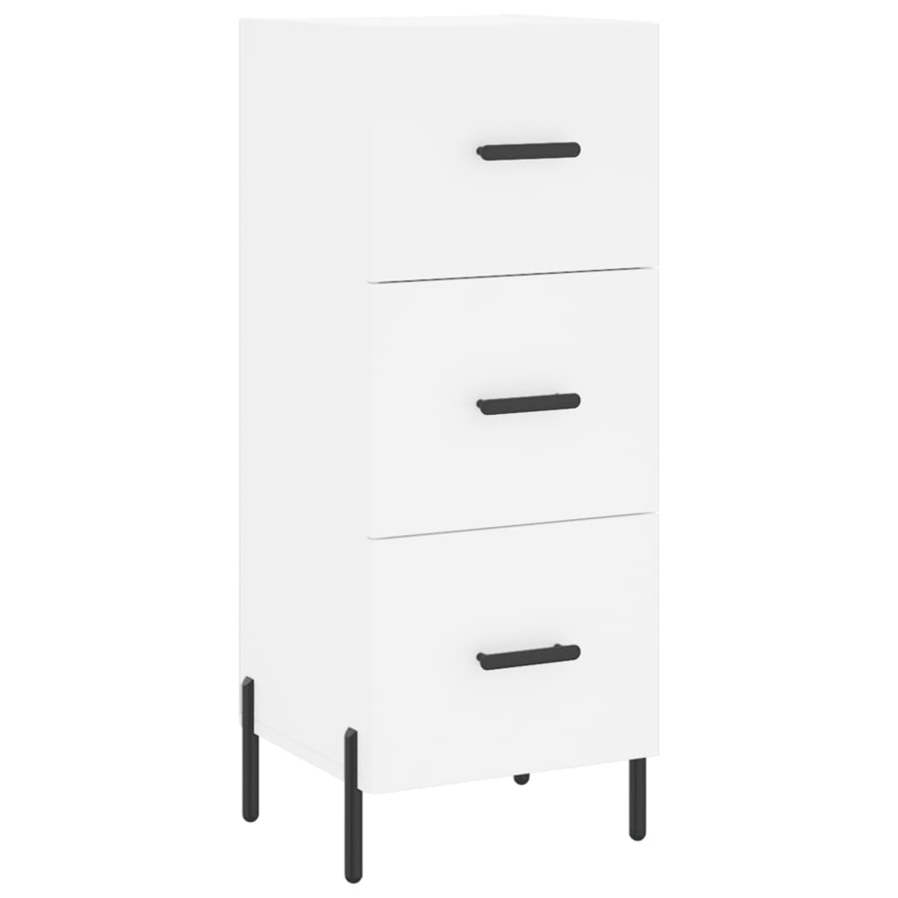 vidaXL Single Door 3 Drawer White Highboard Image 5