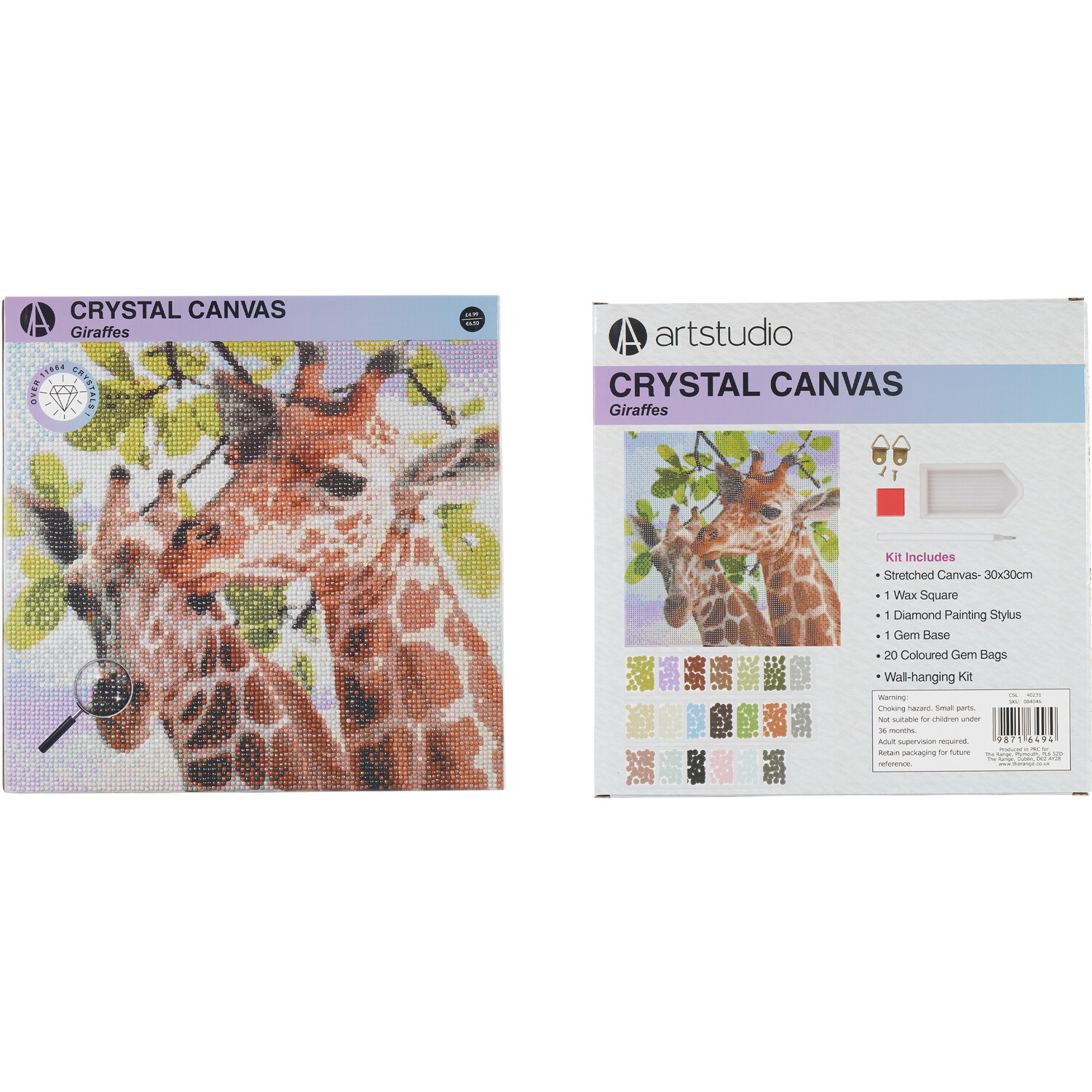 Crystal Canvas Giraffes or Panda Image 2