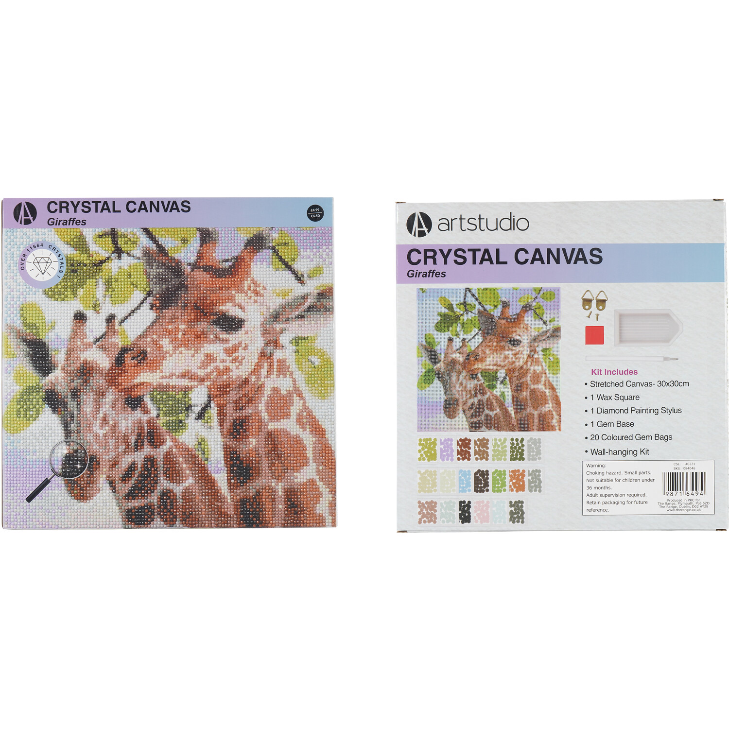Art StudioCrystal Canvas Giraffes or Panda Image 2