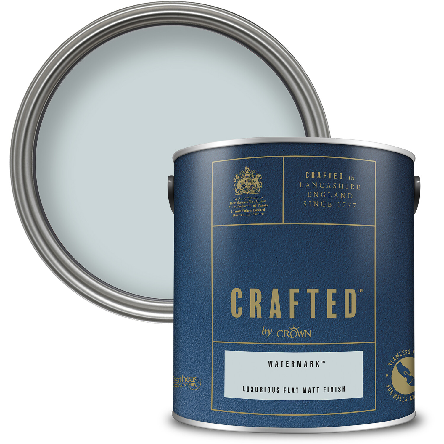 Crown Crafted Walls and Wood Watermark Luxurious Flat Matt Paint 2.5L Image 1
