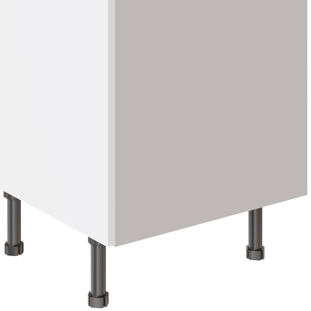 Kitchen Kit Slab Supergloss Light Grey Drawerline Base Cabinet 500mm Image 3