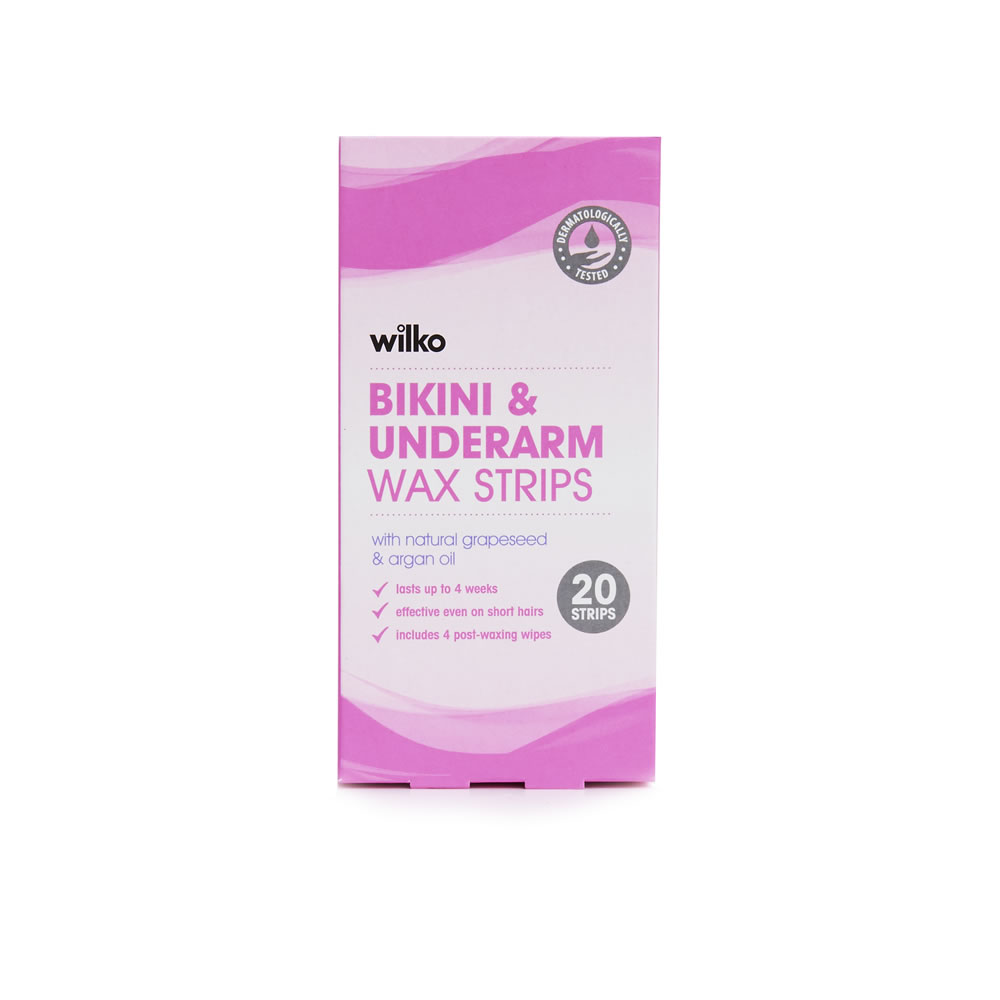 Wilko Bikini and Underarm Wax Strips 20 pack Image