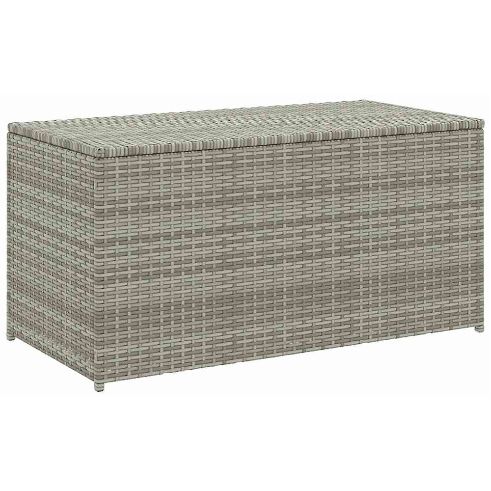 vidaXL 50 x 100 x 50cm Grey Poly Rattan Garden Storage Box Image 1