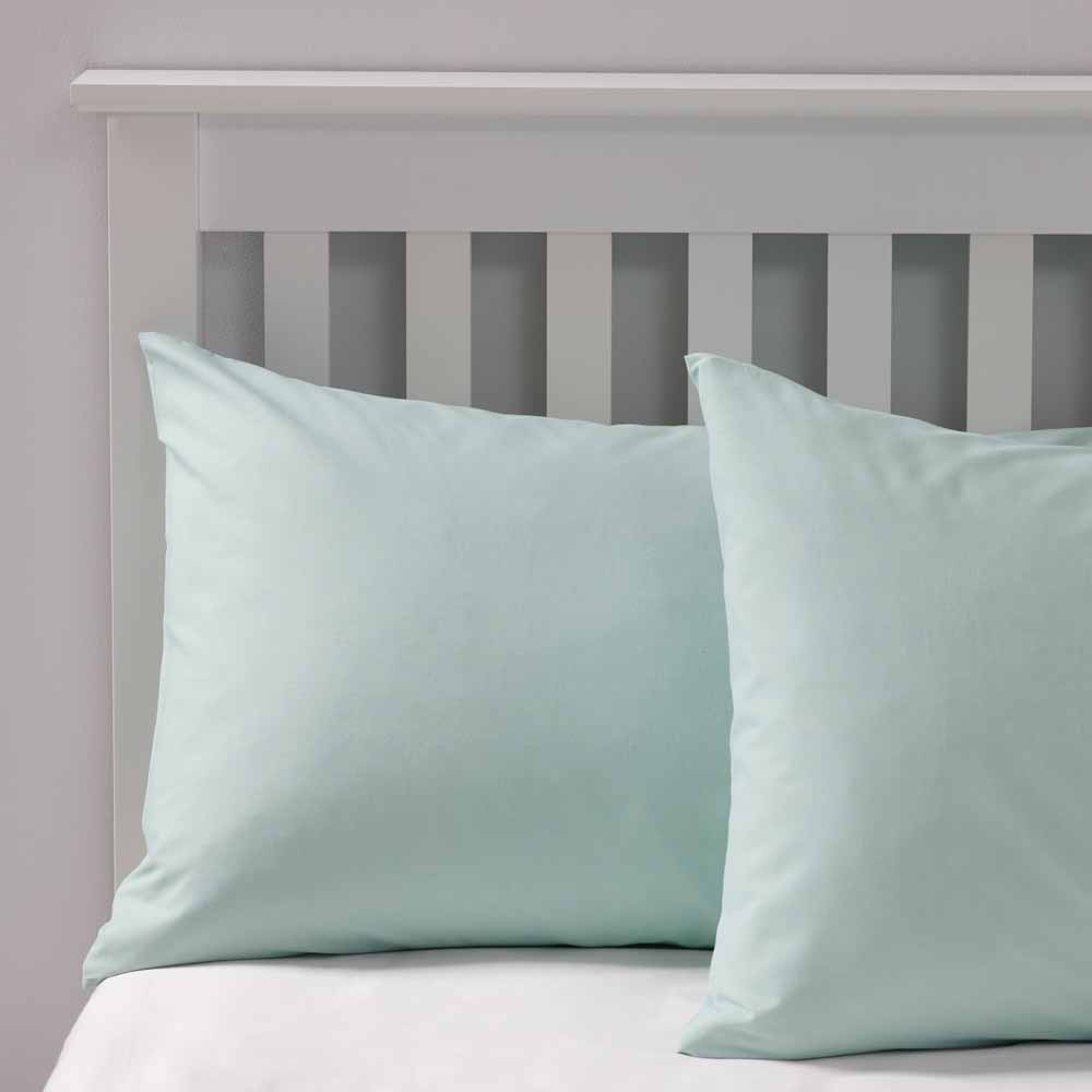 Wilko Easy Care Eau de Nil Housewife Pillowcases 2 pack Wilko