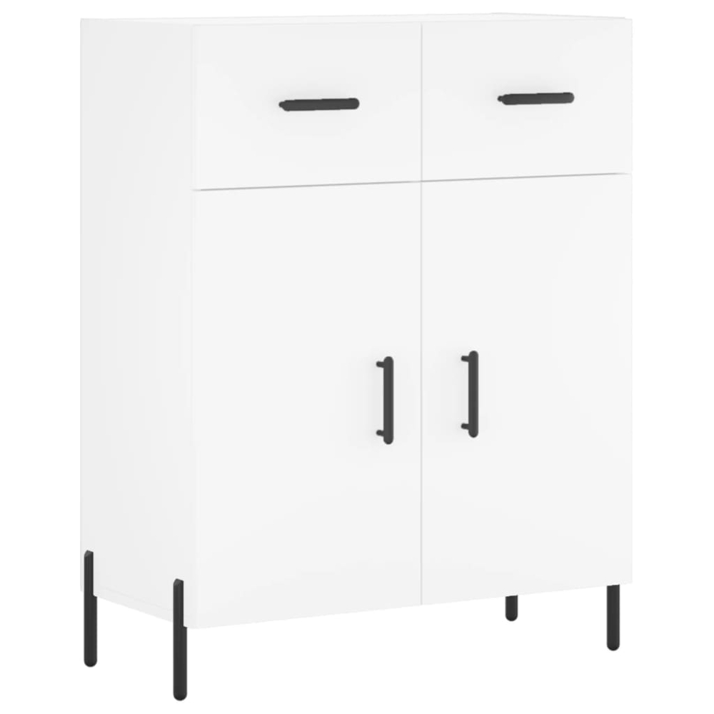vidaXL 2 Door 2 Drawer 3 Shelf White Highboard Image 7