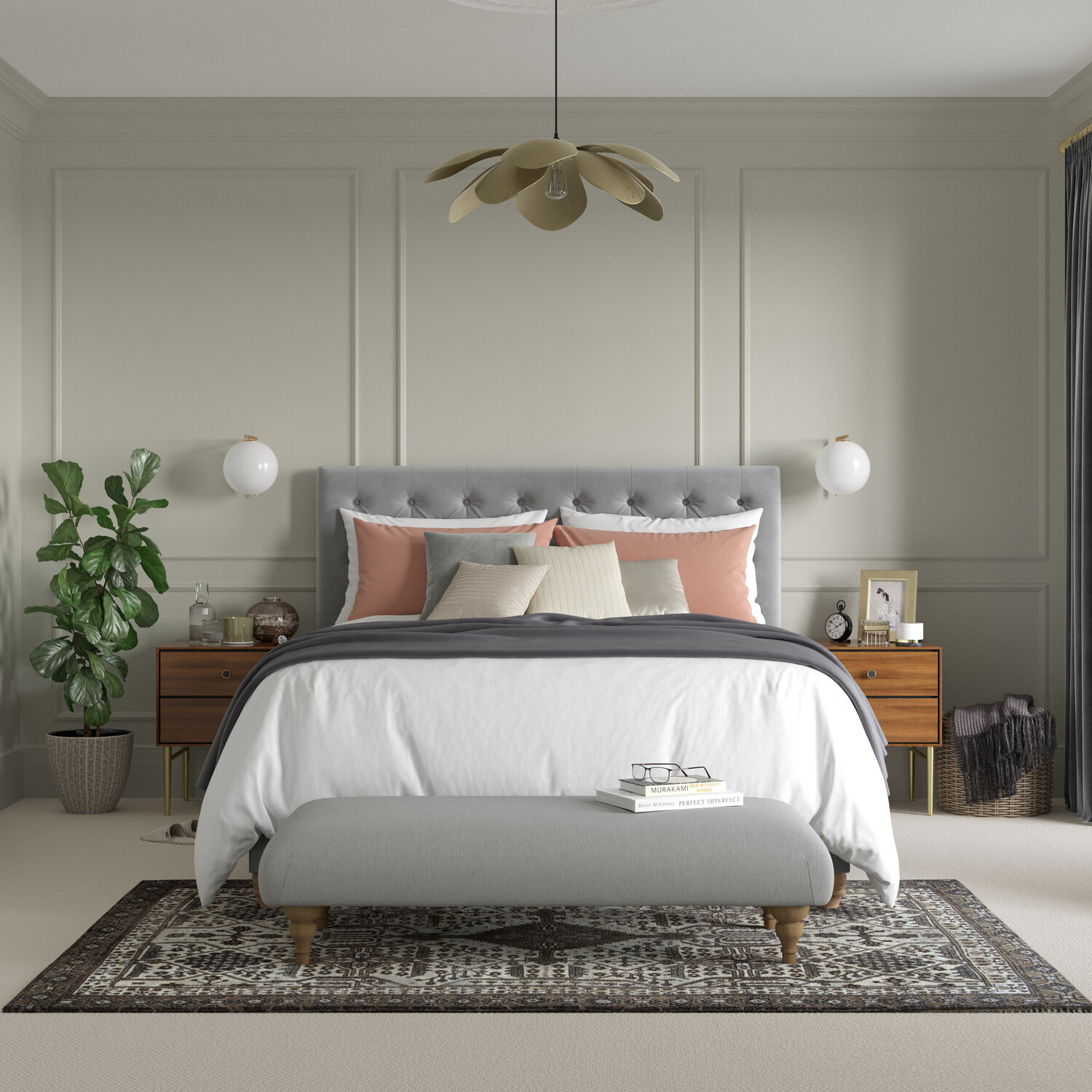 Dulux Heritage Walls and Ceilings Stone Green Velvet Matt Emulsion Paint Tester Image 5