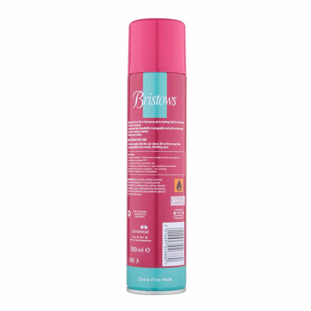 Bristows Extra Firm Hold Hairspray 300ml Image 2