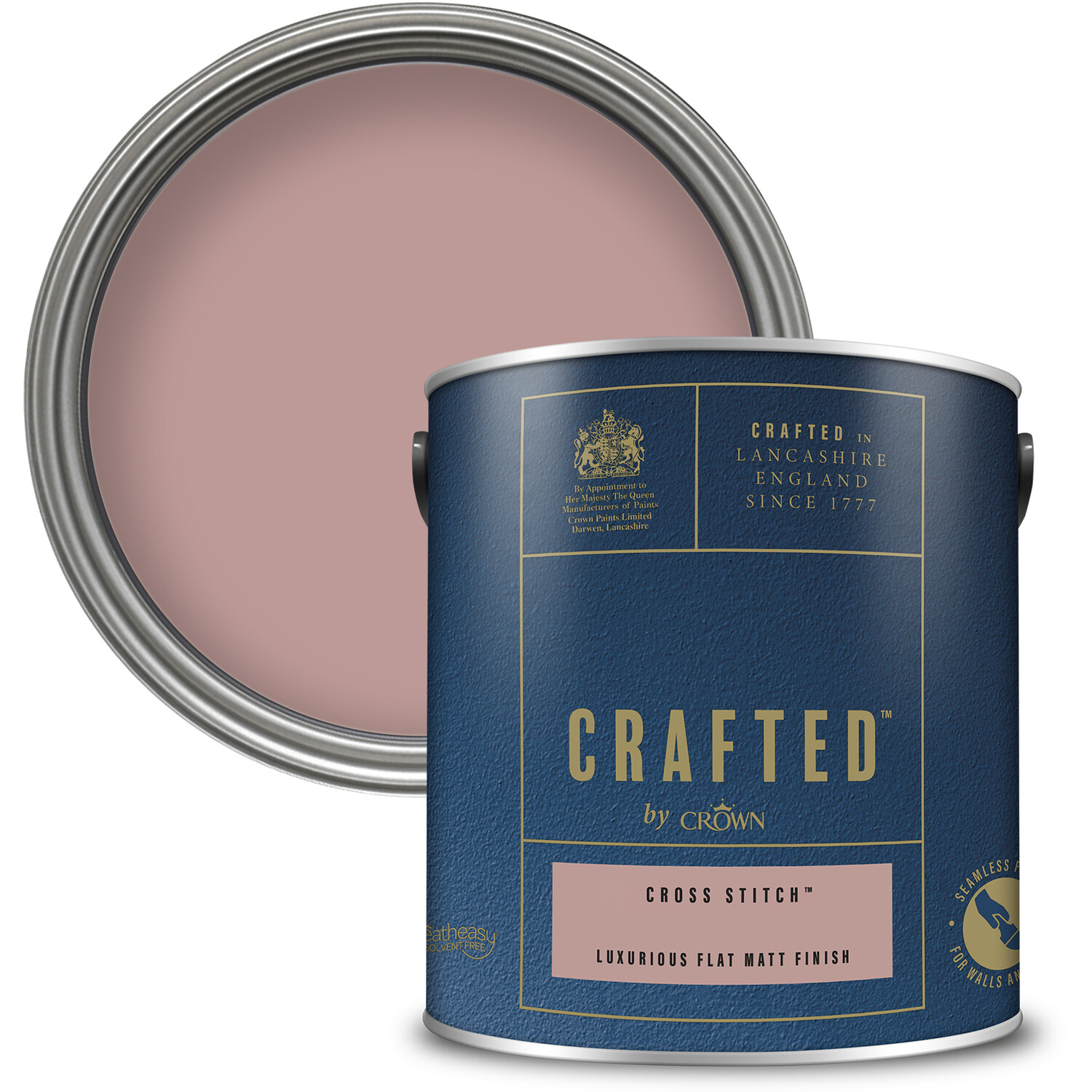 CRAFTED™ by Crown Emulsion Interior Paint - Metallic Rose Gold - 1.25L