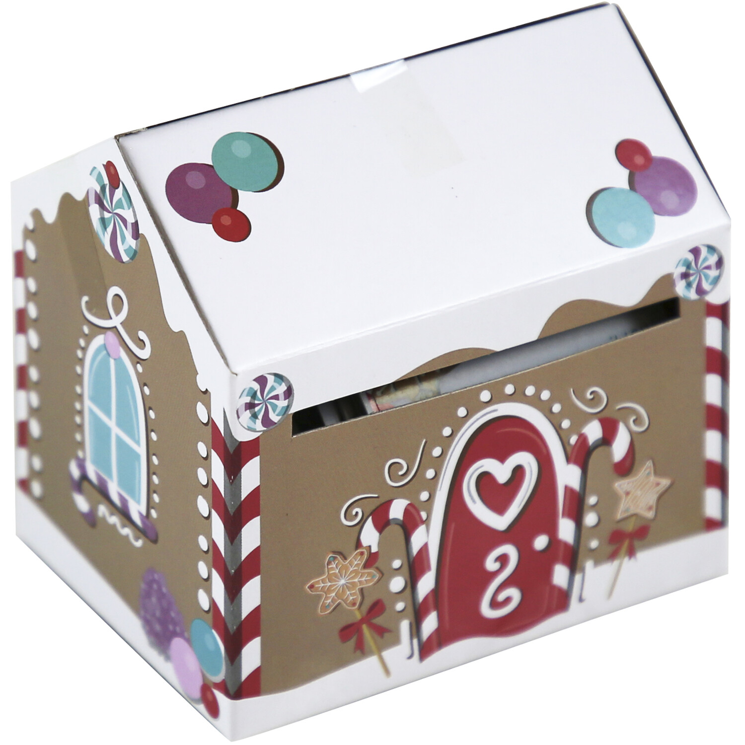 Pack of 50 Gingerbread House Sticker Tags Image