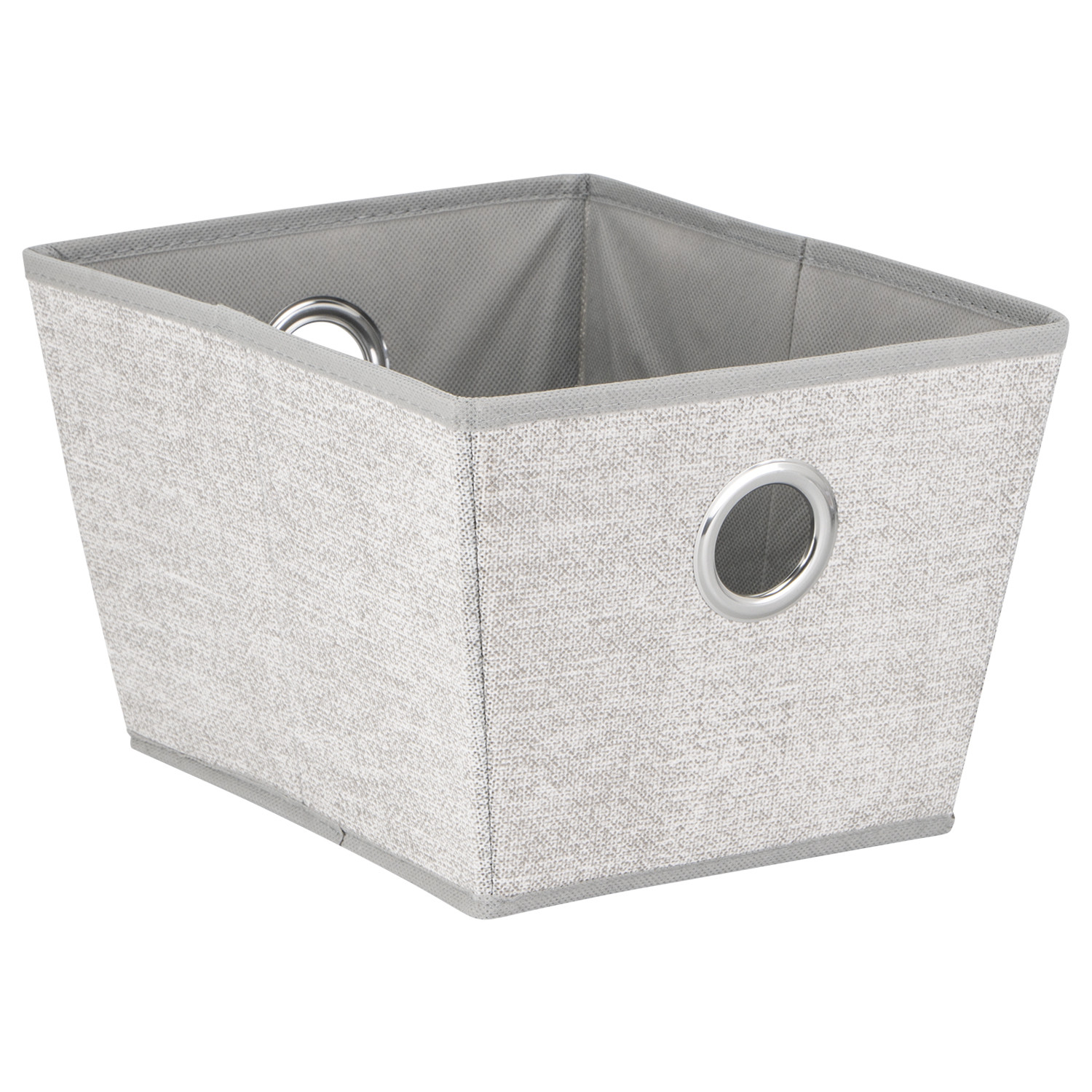 Grey Foldable Fabric Storage Basket - 19cm Image 3
