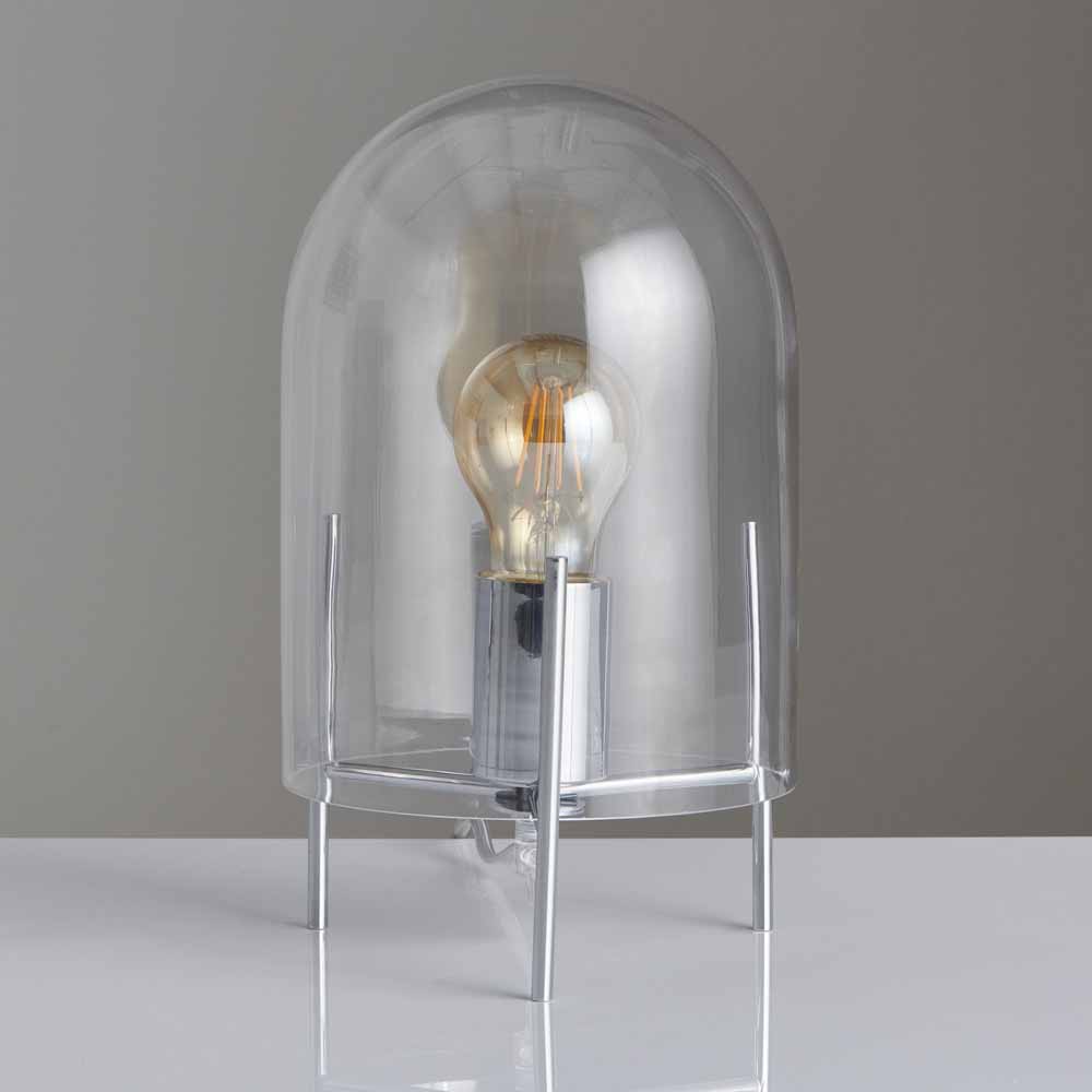 Wilko Silver Dome Table Lamp Image 1