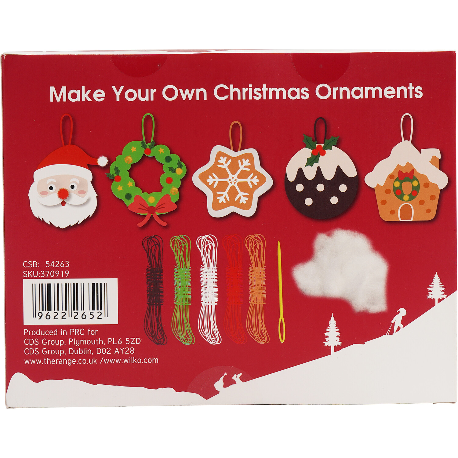 Pack of 5 Make Your Own Christmas Ornaments - Multicolour Image 2