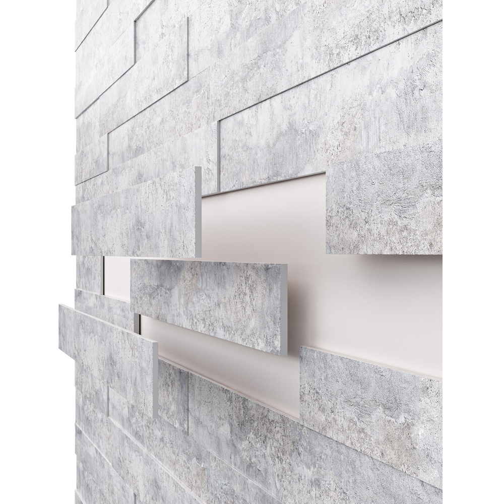 Reclaim Concrete Grey 3D Wall Panels 18 Pack Image 3