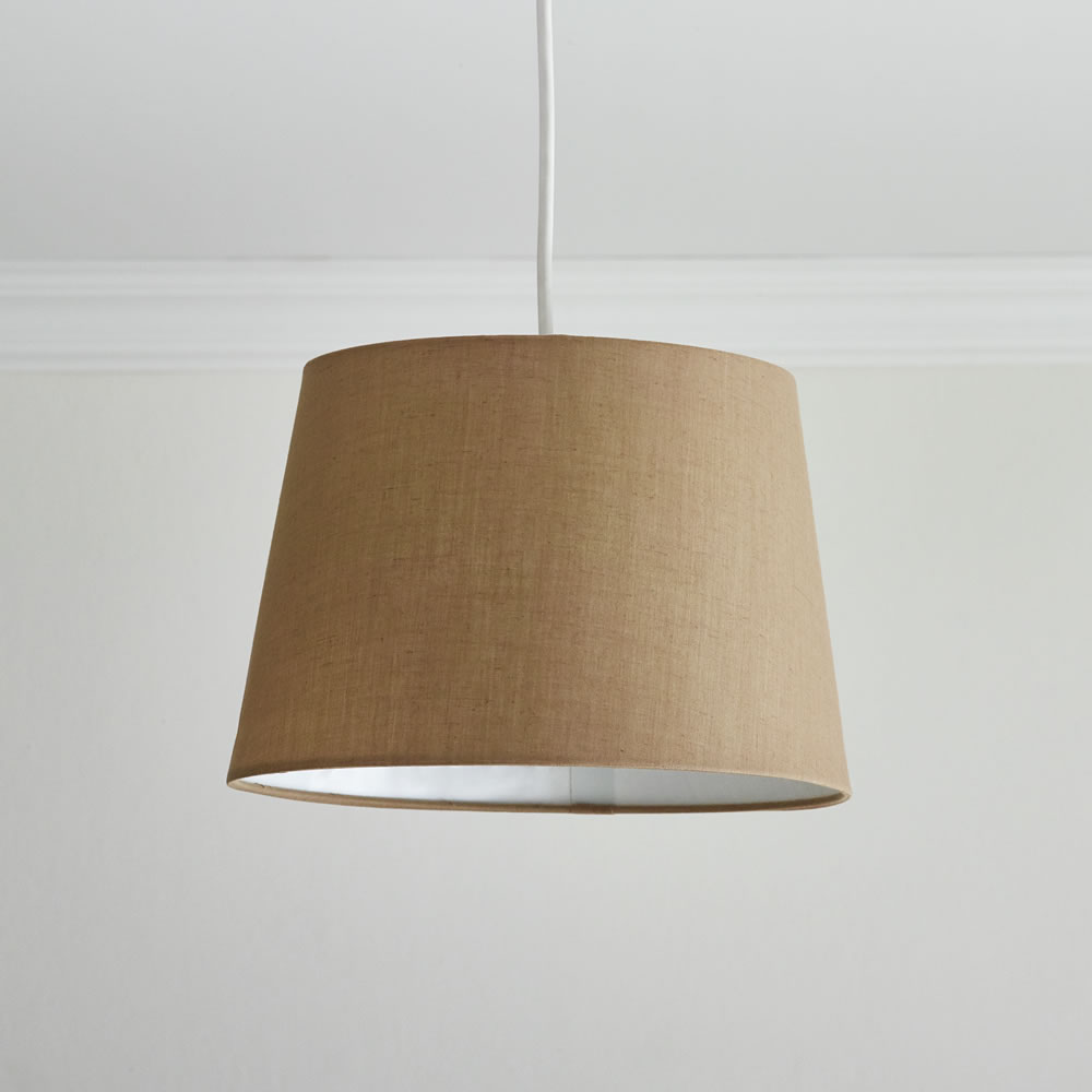 Wilko 30cm Tapered Taupe Light Shade, Taupe Lamp Shades Uk