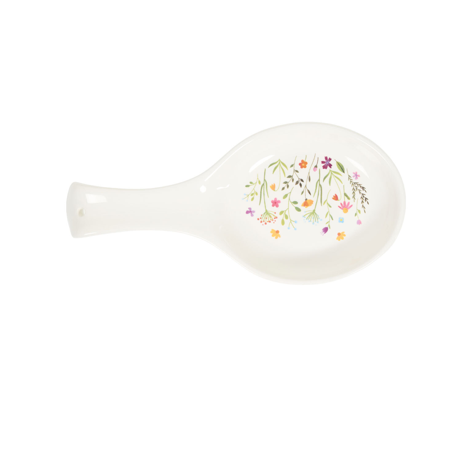 Wildflower Ceramic Spoon Rest White Image 4