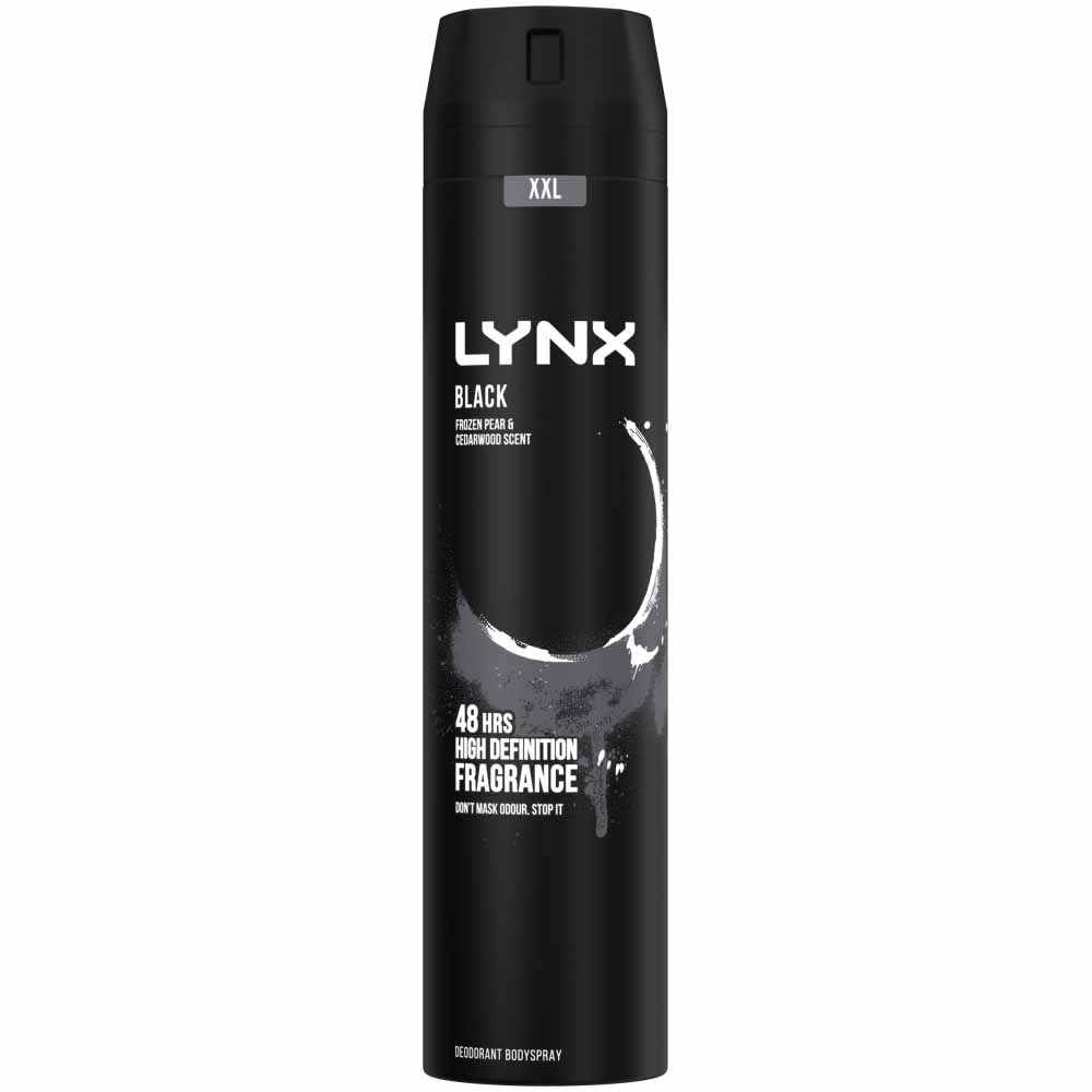 Lynx XXL Black 48 Hour Fresh Deodorant and Bodyspray 250ml Image 1