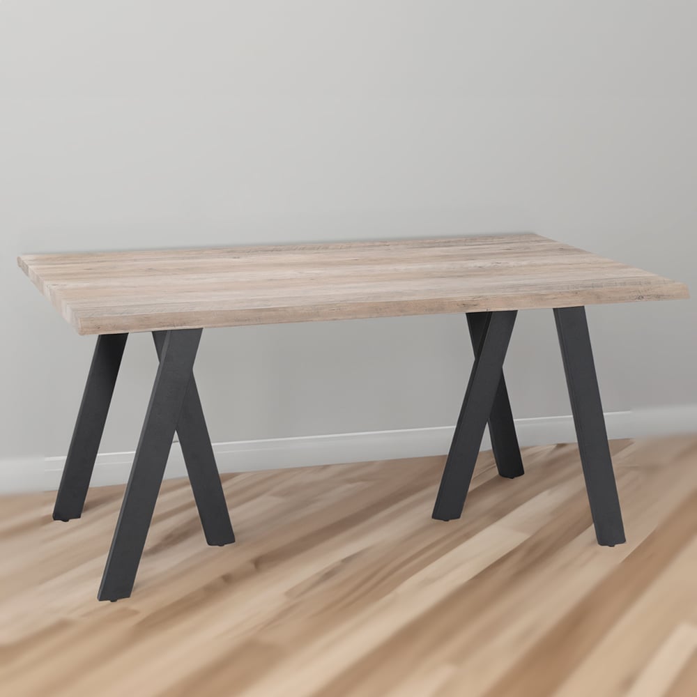 Ezra Dining Table & 4 Brown Chairs Set Image 5