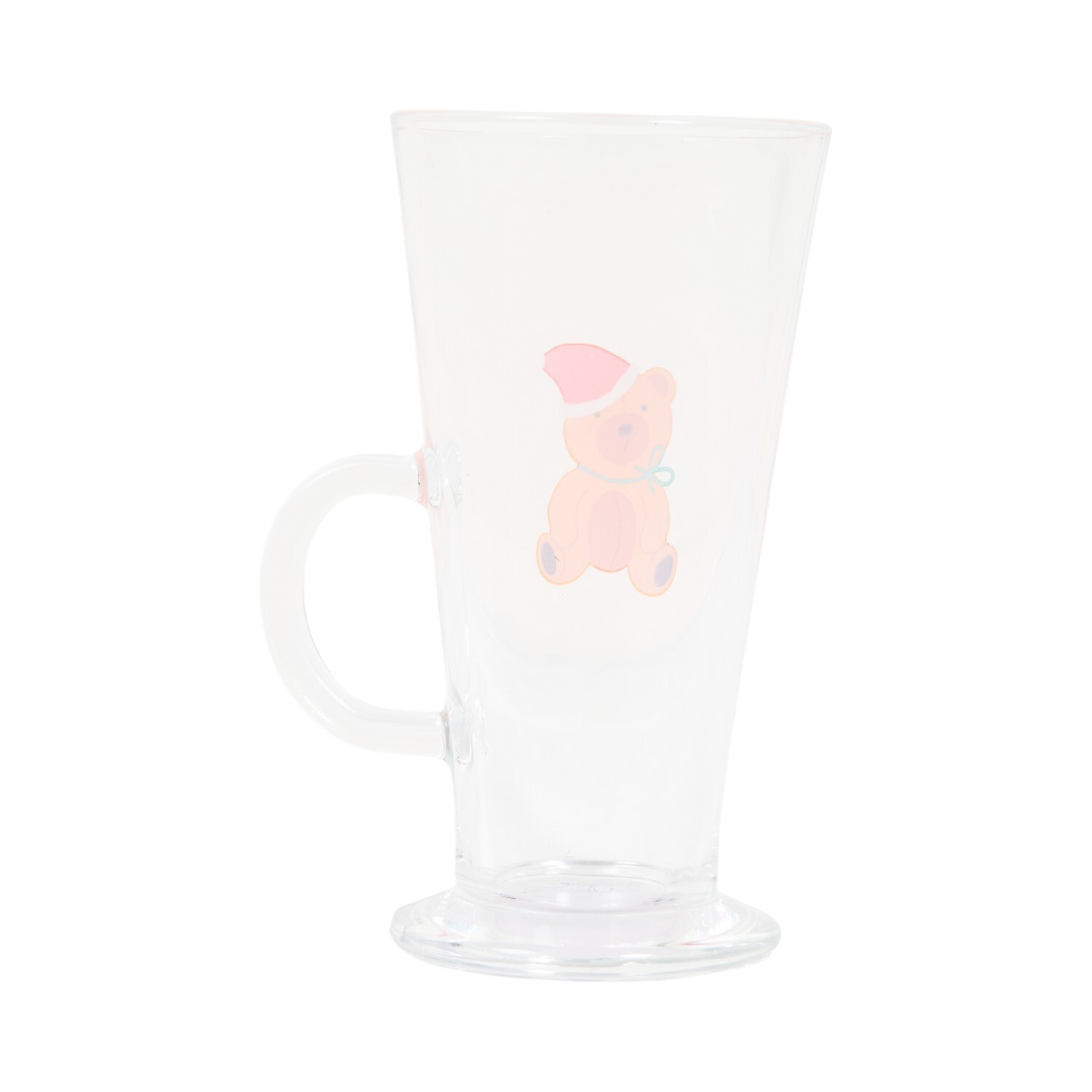 Christmas Bear or Bow Glass Latte Mug Image 4