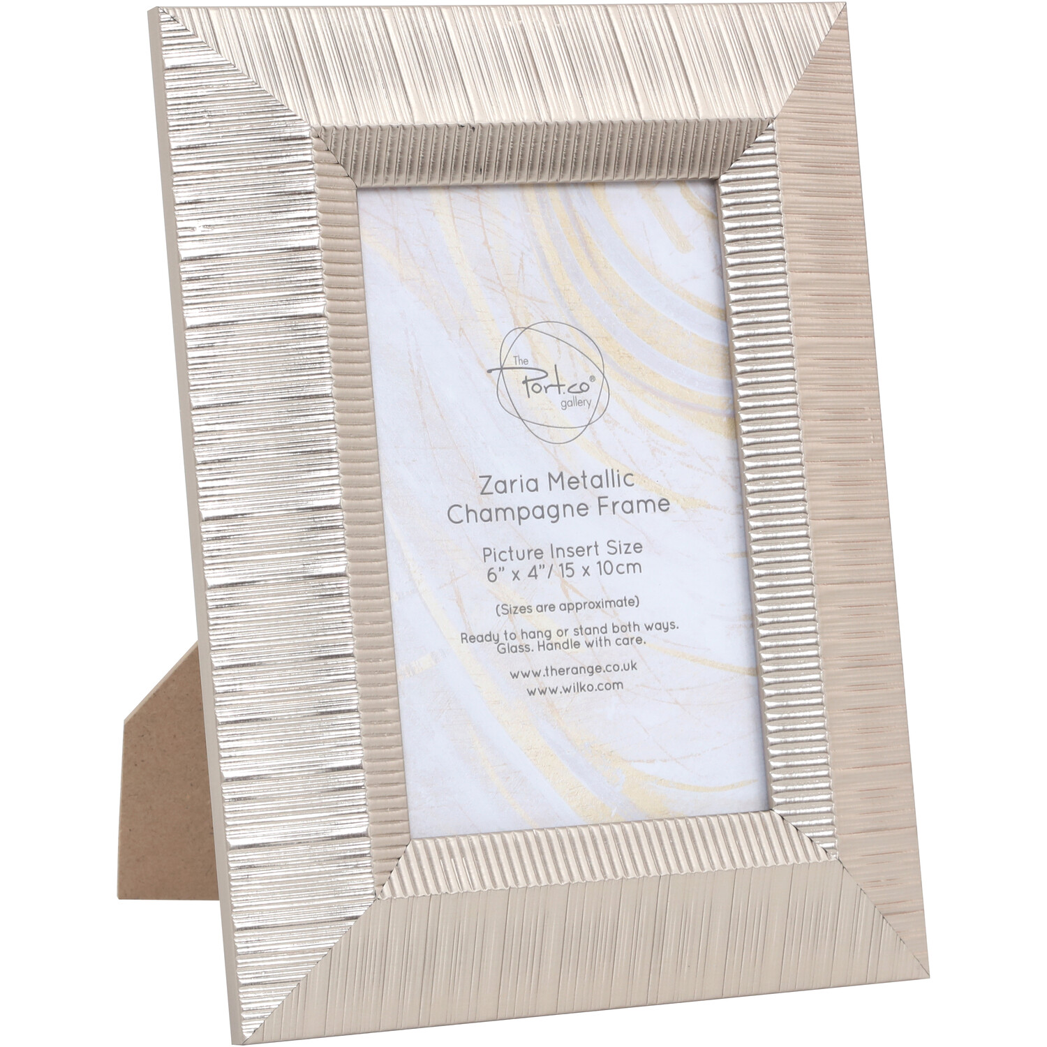 Zaria Metallic Champagne Frame - Gold / 6x4in Image 2