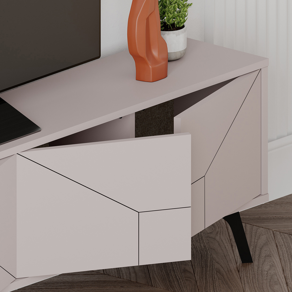 Decortie Dune 4 Door Mocha Grey TV Unit Image 5