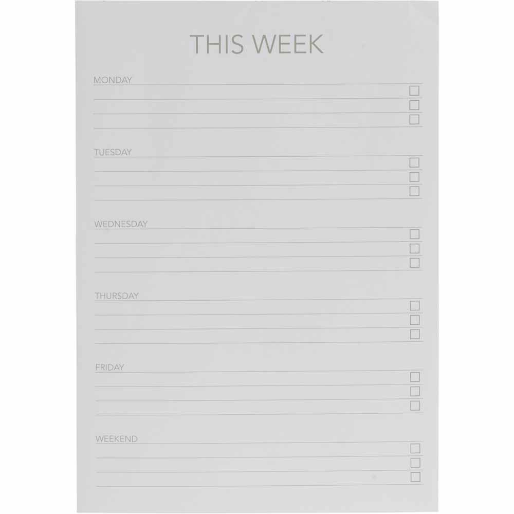 Wilko Magnetic Weekly Planner 52 Sheets Image 1