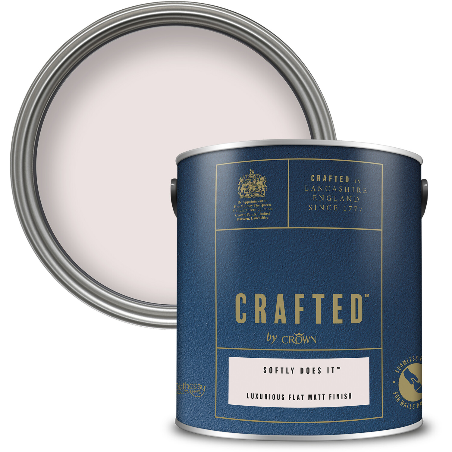 Crown Crafted Walls and Wood Softly Does It Luxurious Flat Matt Paint 2.5L Image 1