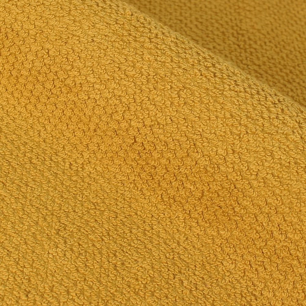 furn. Textured Cotton Ochre Bath Towel Image 3