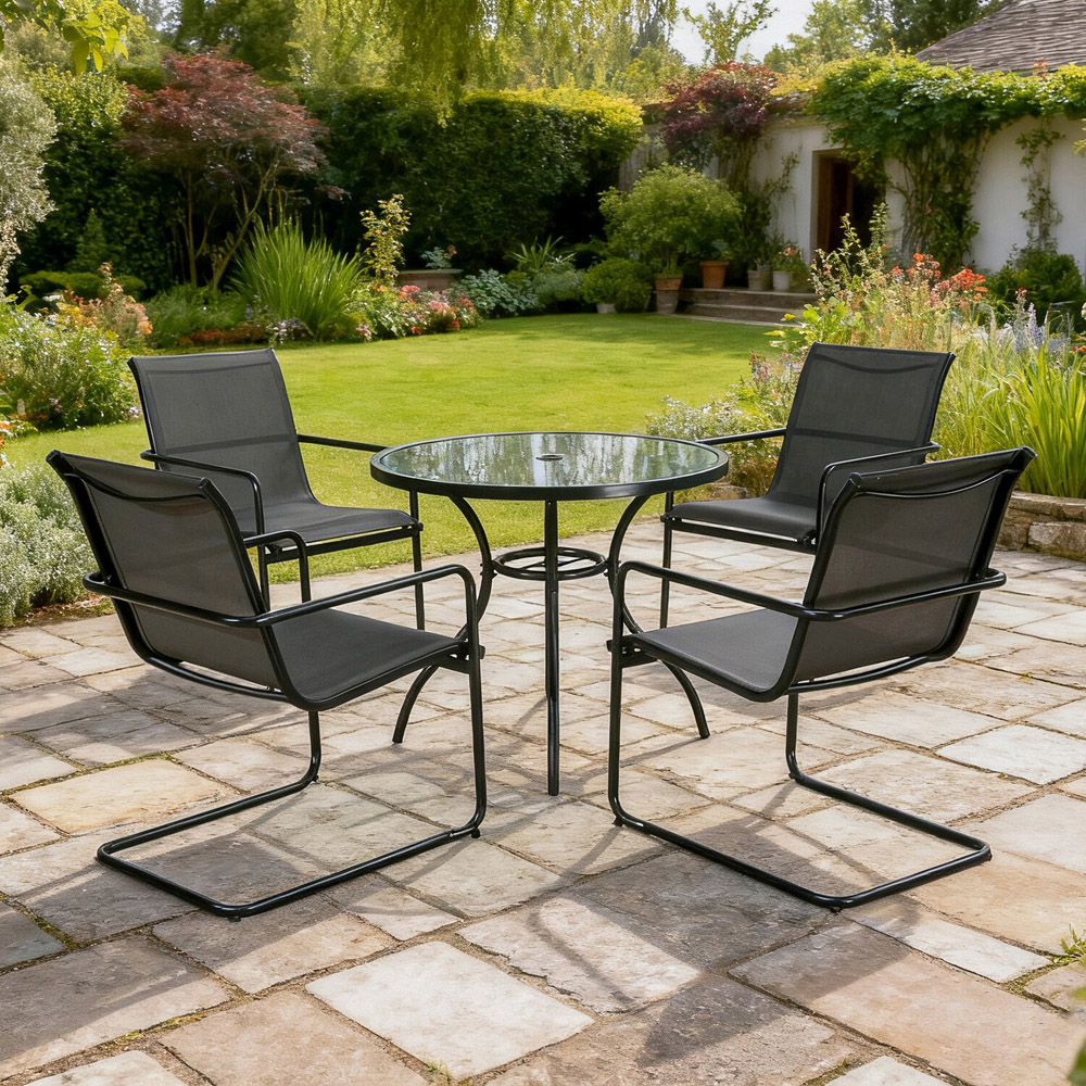 Bromley Dining Table and Chair Set Black Image 6