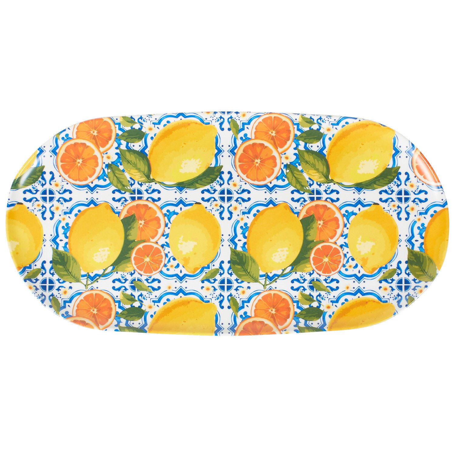Dolce Vita Melamine Serving Plate Blue Image 1