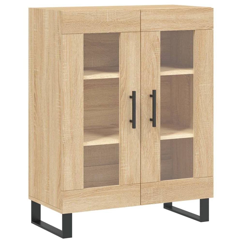 vidaXL 4 Glass Door Sonoma Oak Highboard Image 7